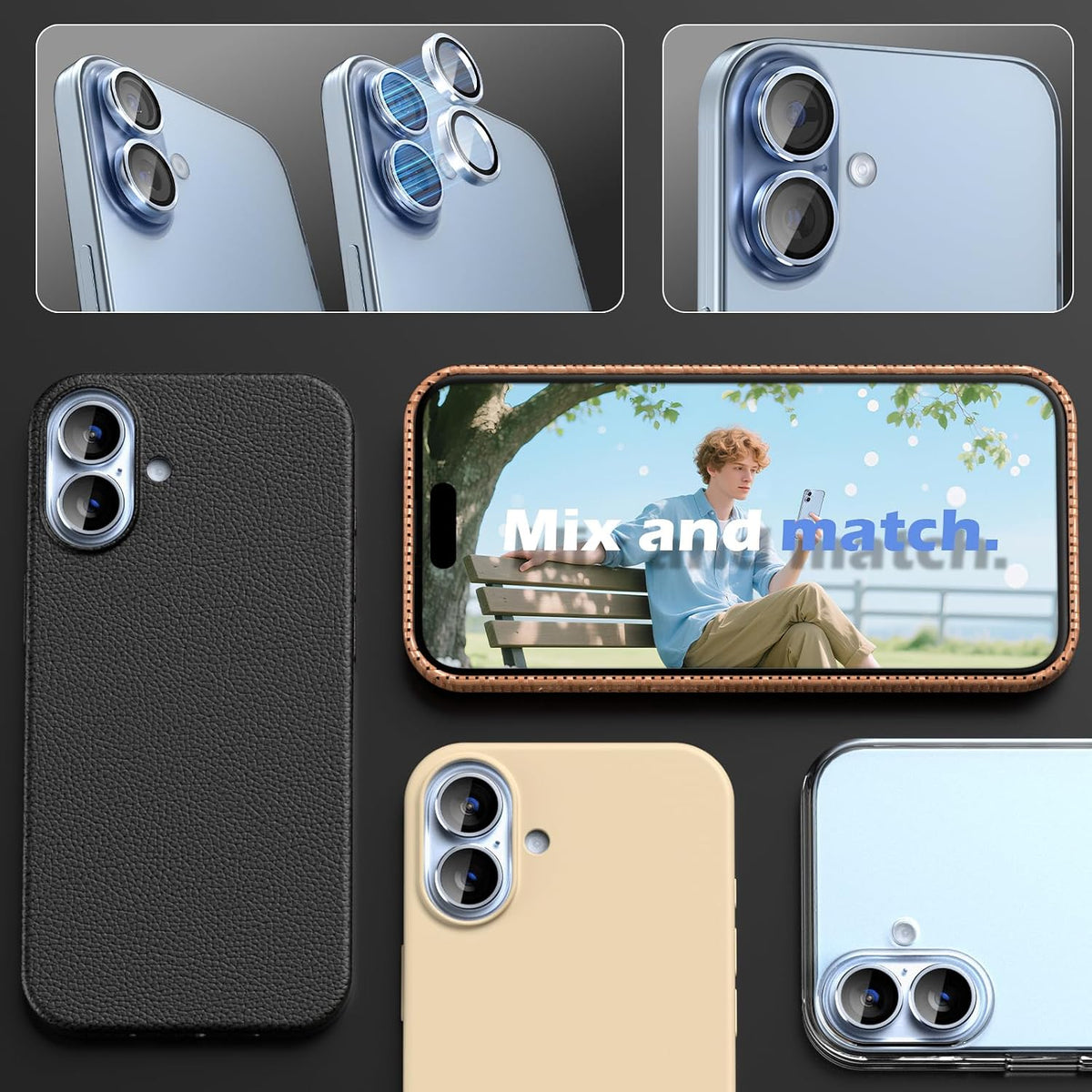 Camera Lens Protector Alloy Frame for iPhone 17