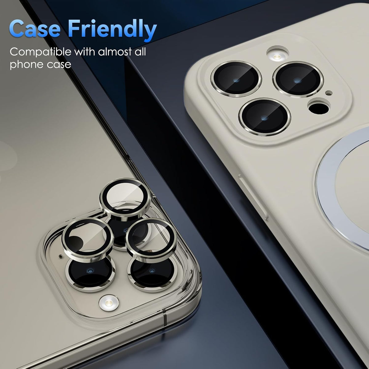 Camera Lens Protector Alloy Frame for iPhone 15 Pro