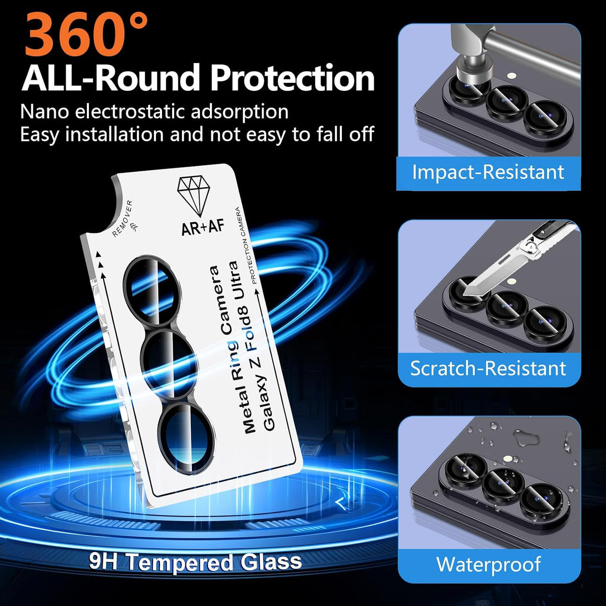 Camera Lens Protector Alloy Frame for Z Fold 7