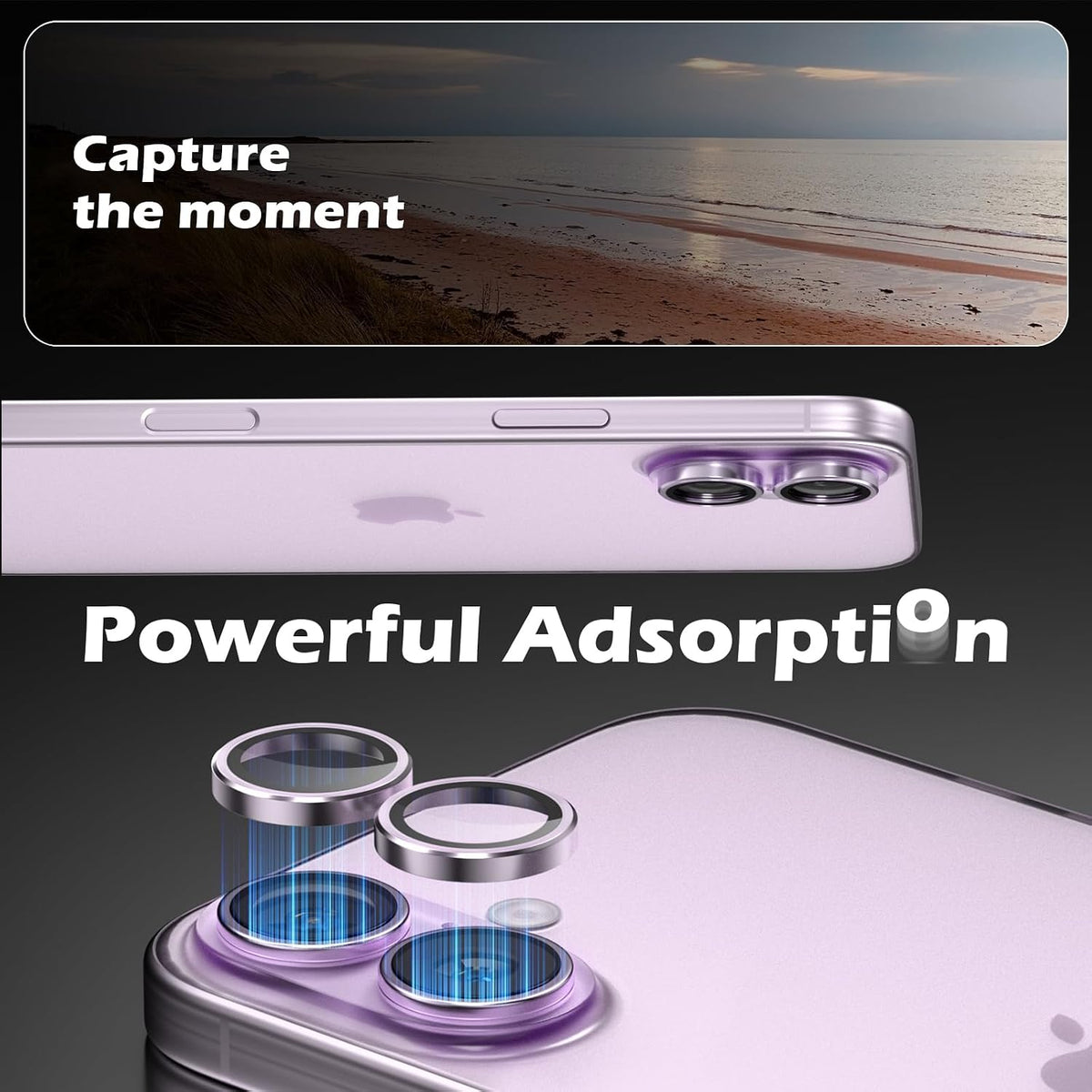 Camera Lens Protector Alloy Frame for iPhone 17
