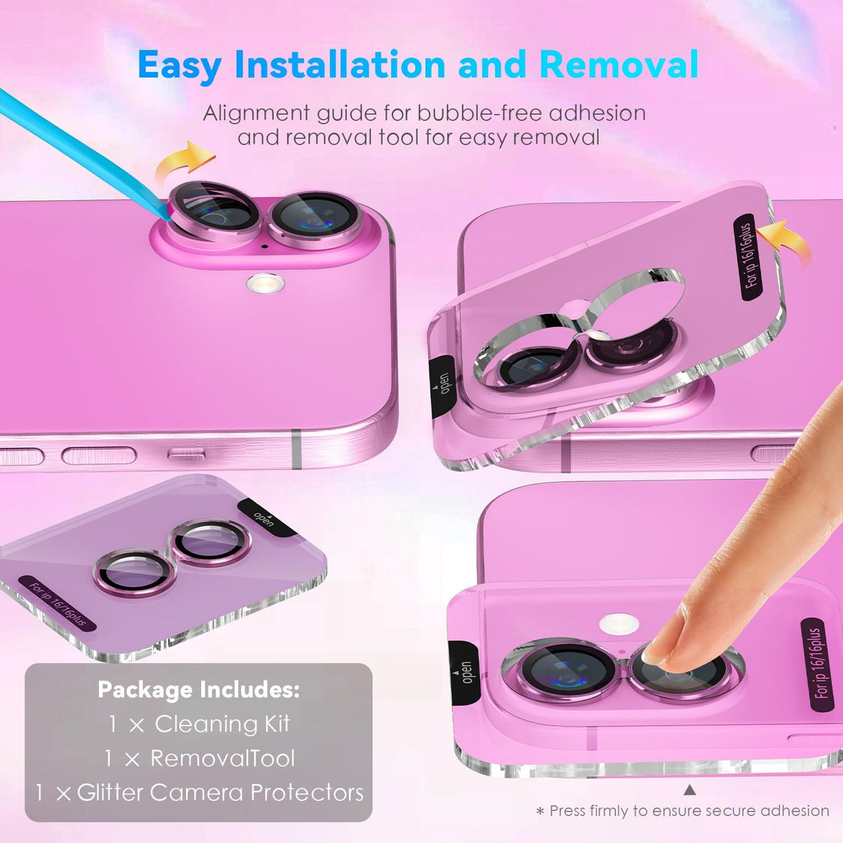 Camera Lens Protector Alloy Frame for iPhone 16 Plus
