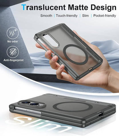 360 Magsafe Compatible Matte Case with Stand for Samsung Galaxy Z Fold 8