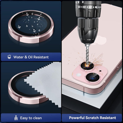 Camera Lens Protector Alloy Frame for iPhone 15