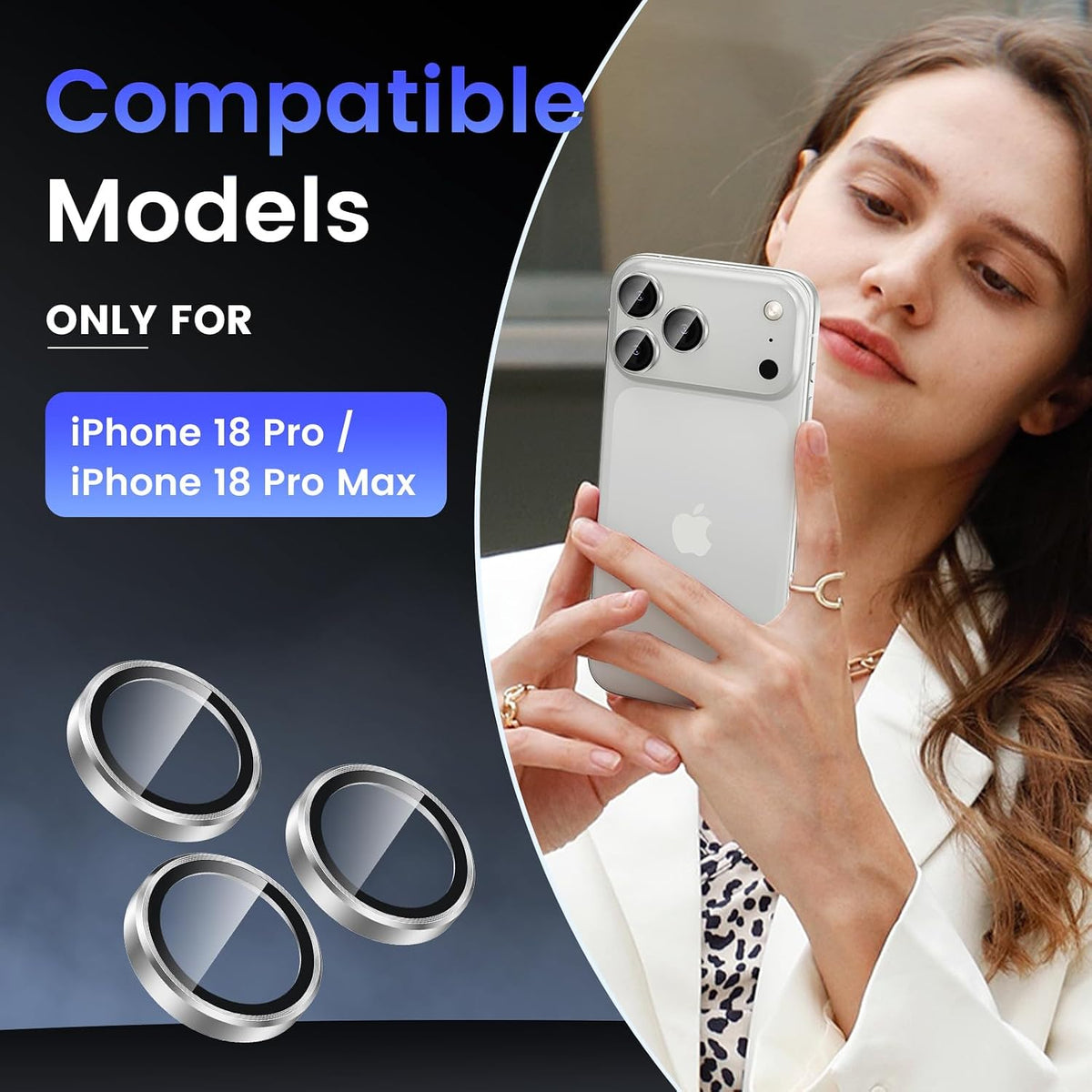 Camera Lens Protector Alloy Frame for iPhone 18 Pro