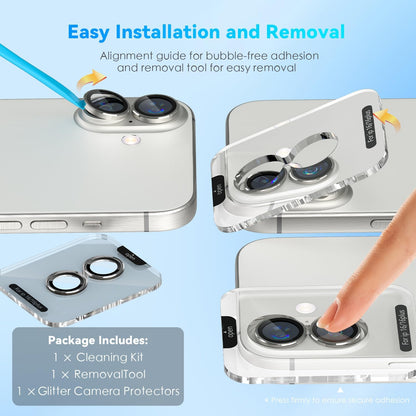 Camera Lens Protector Alloy Frame for iPhone 16 Plus