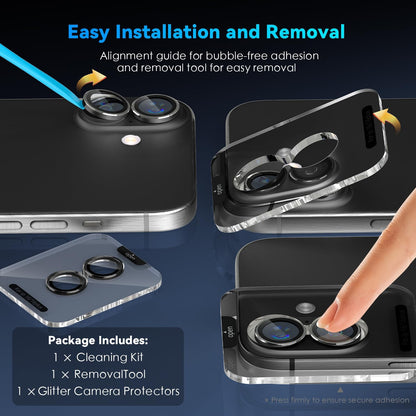 Camera Lens Protector Alloy Frame for iPhone 16 Plus
