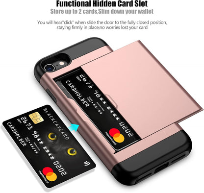 Heavy-Duty Card Holder Cover for iPhone 8