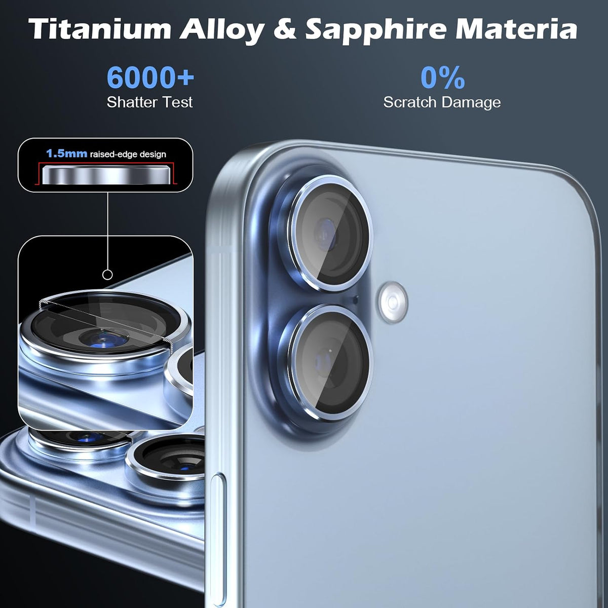 Camera Lens Protector Alloy Frame for iPhone 17