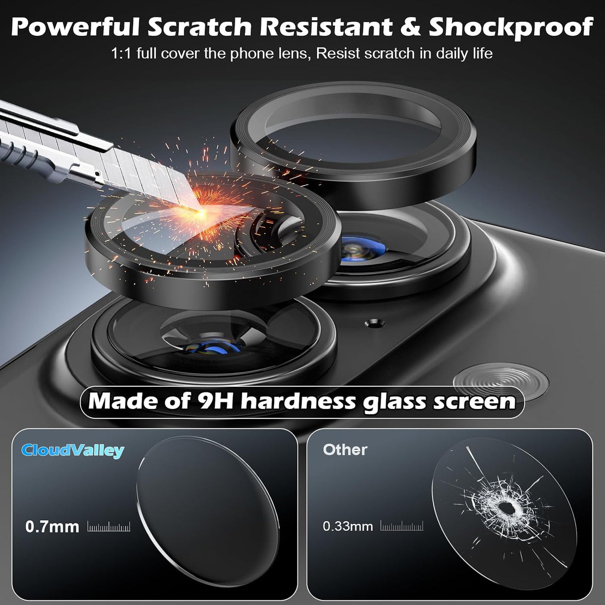 Camera Lens Protector Alloy Frame for iPhone 17