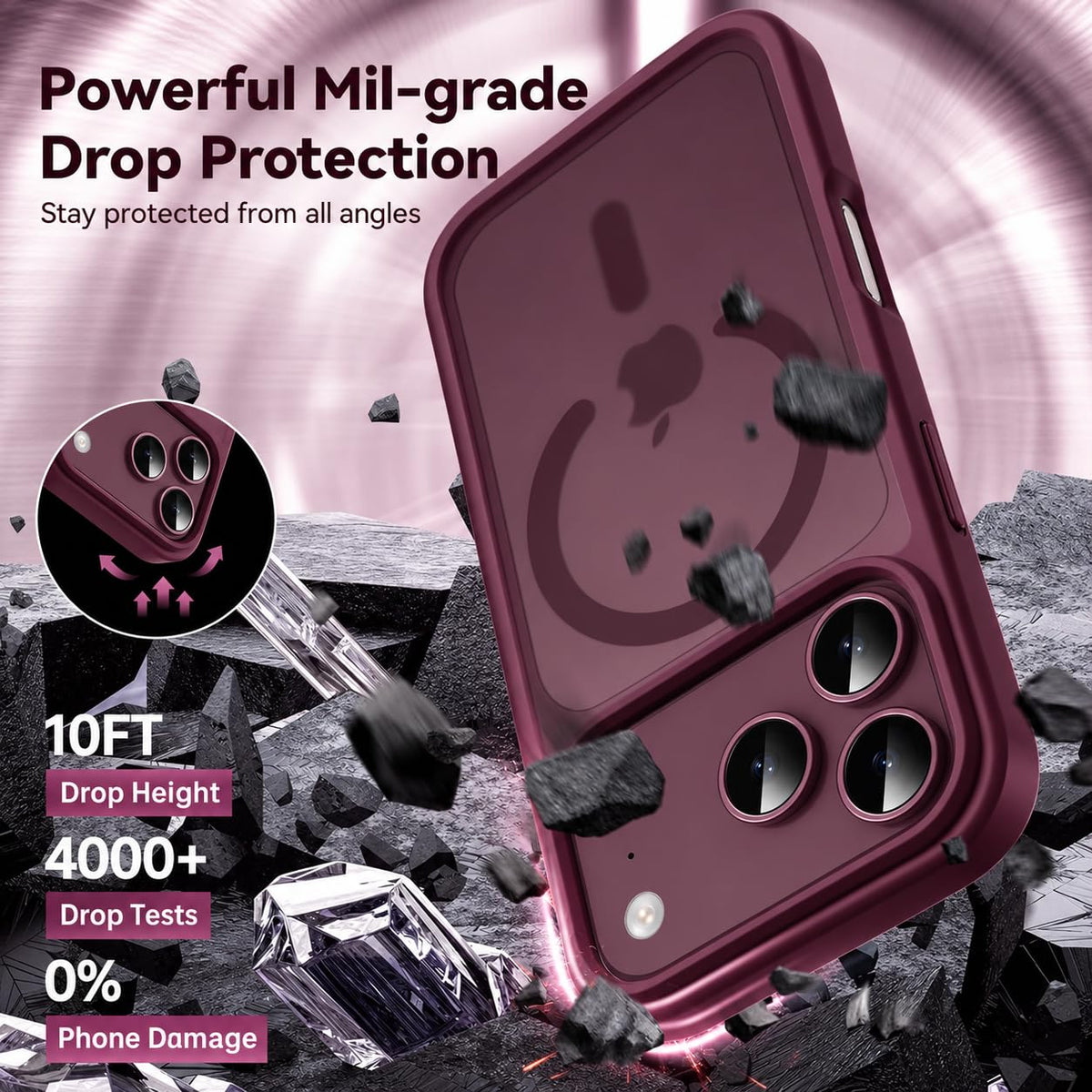 Matte Magsafe Compatible Case for iPhone 18 Pro