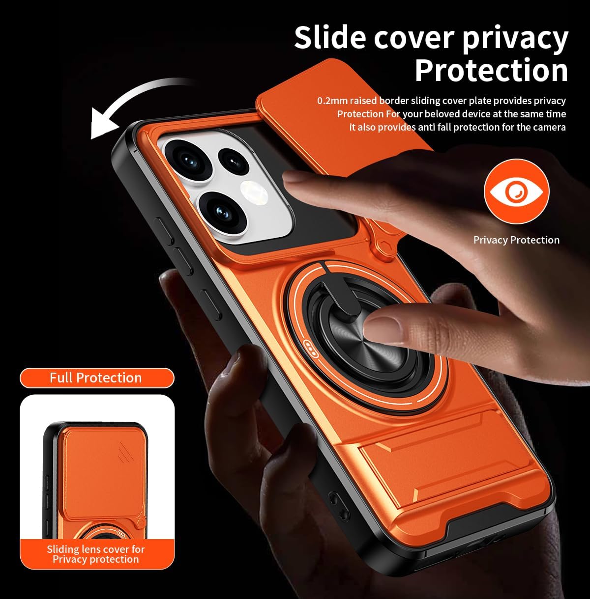 Magsafe Compatible Tough Ring Stand Case for Oppo Reno 16 Pro