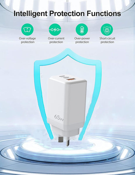 65W Superfast Compatible Wall Charger with USB-C to Lightning Cable