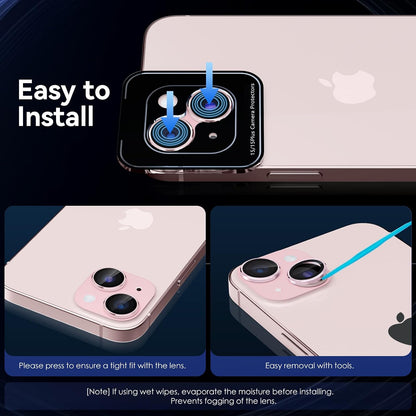 Camera Lens Protector Alloy Frame for iPhone 15