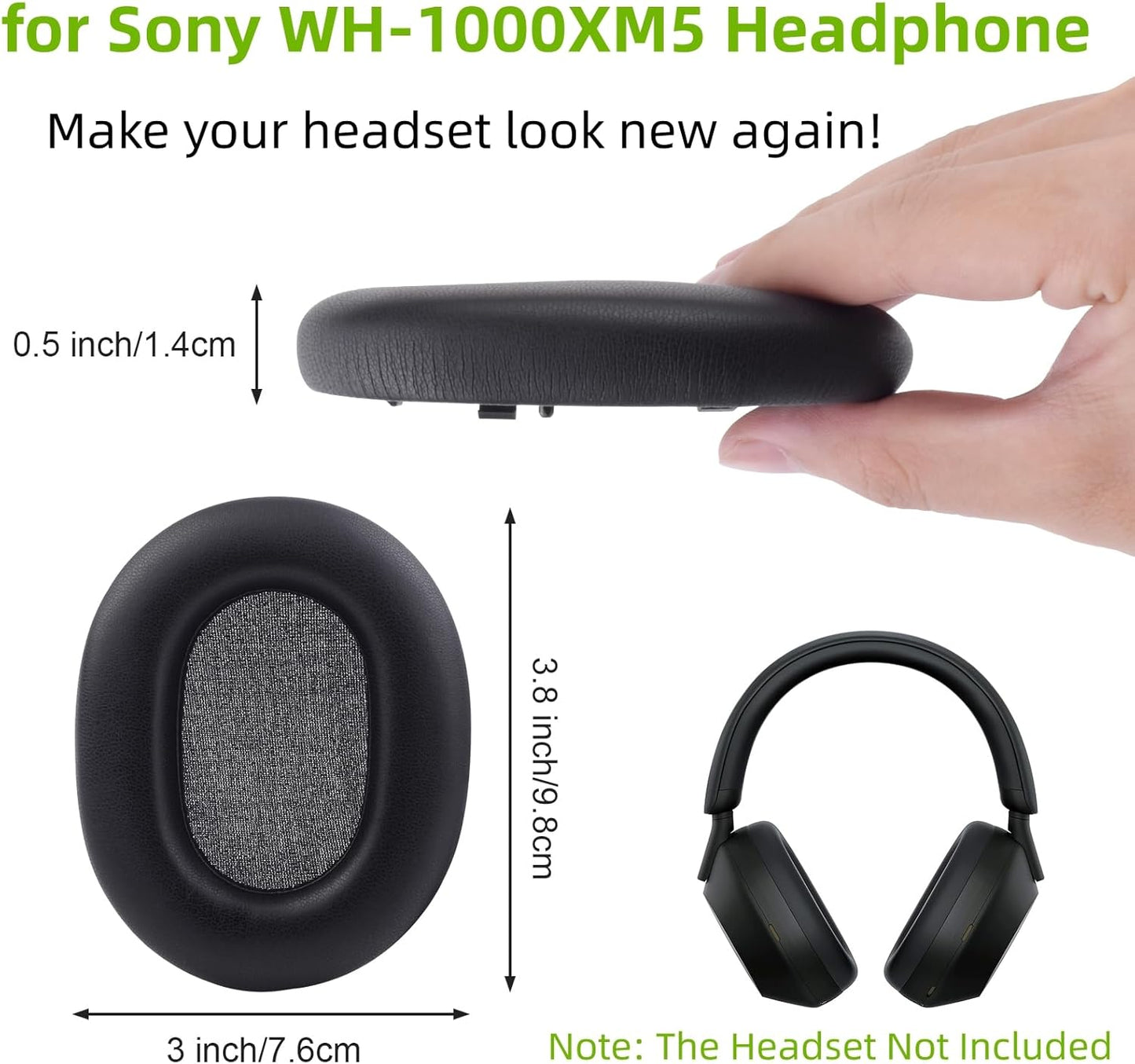 Earphone Pad Replacements for Sony WH-1000XM5