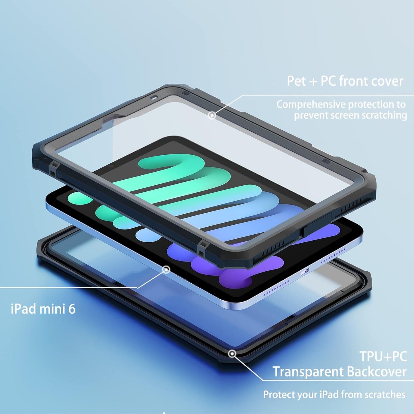 Waterproof Case for iPad Mini 6 Shellbox