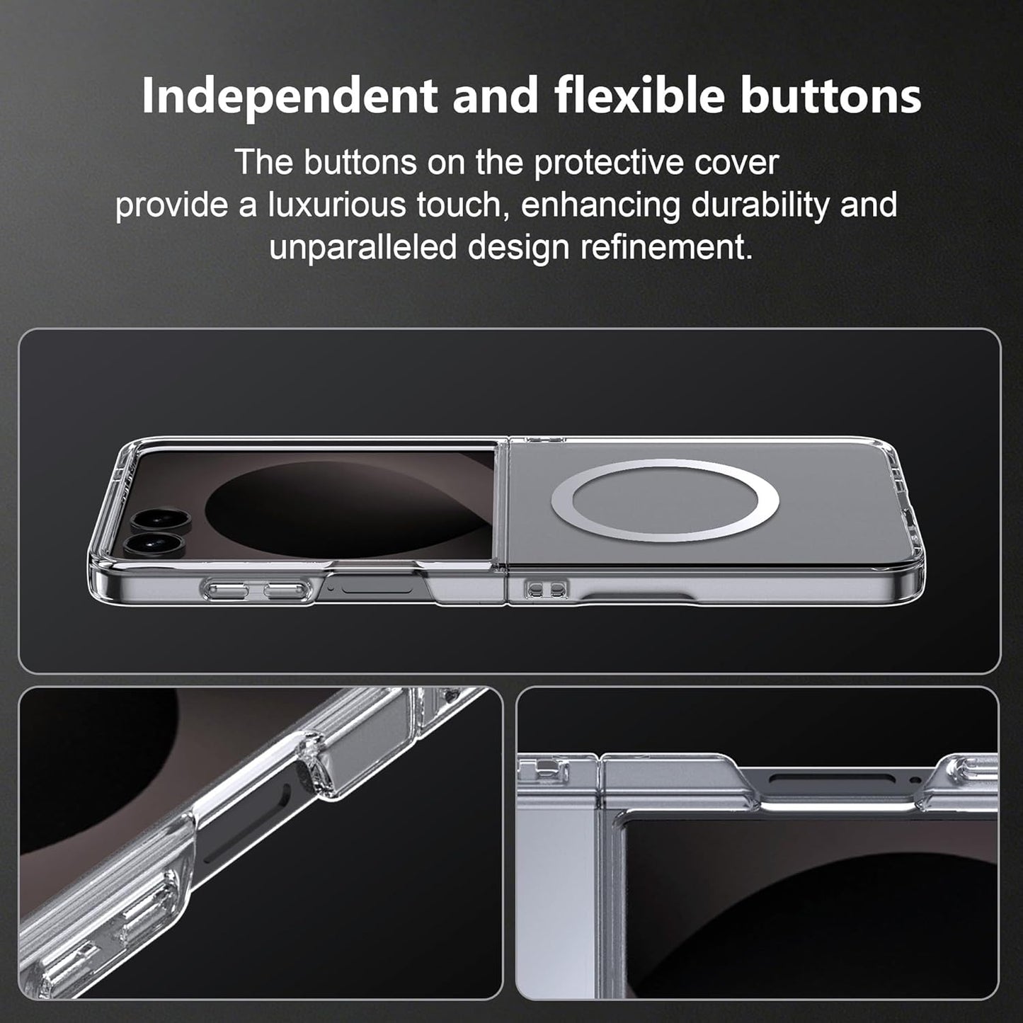 Clear Thin Magsafe Compatible Case for Samsung Galaxy Z Flip 8