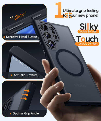 Matte Magsafe Compatible Case for Samsung Galaxy S22 Ultra