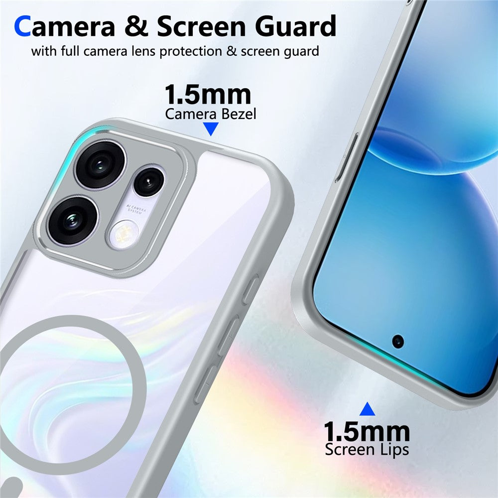 Magsafe Transparent Clear Case for Oppo Reno16 Pro 5G