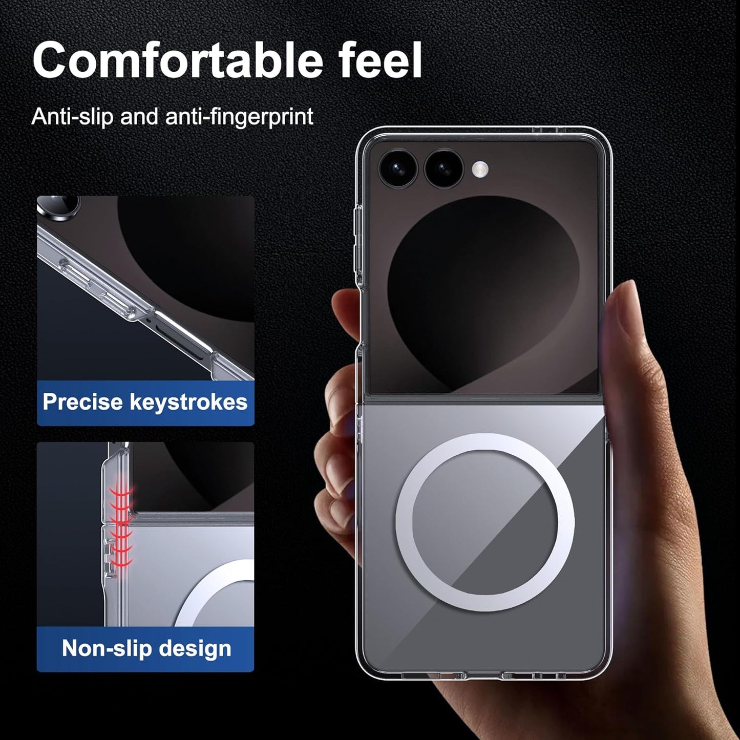 Clear Thin Magsafe Compatible Case for Samsung Galaxy Z Flip 8