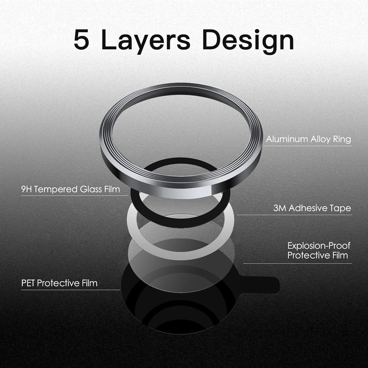 Camera Lens Protector Alloy Frame for iPhone 14 Pro
