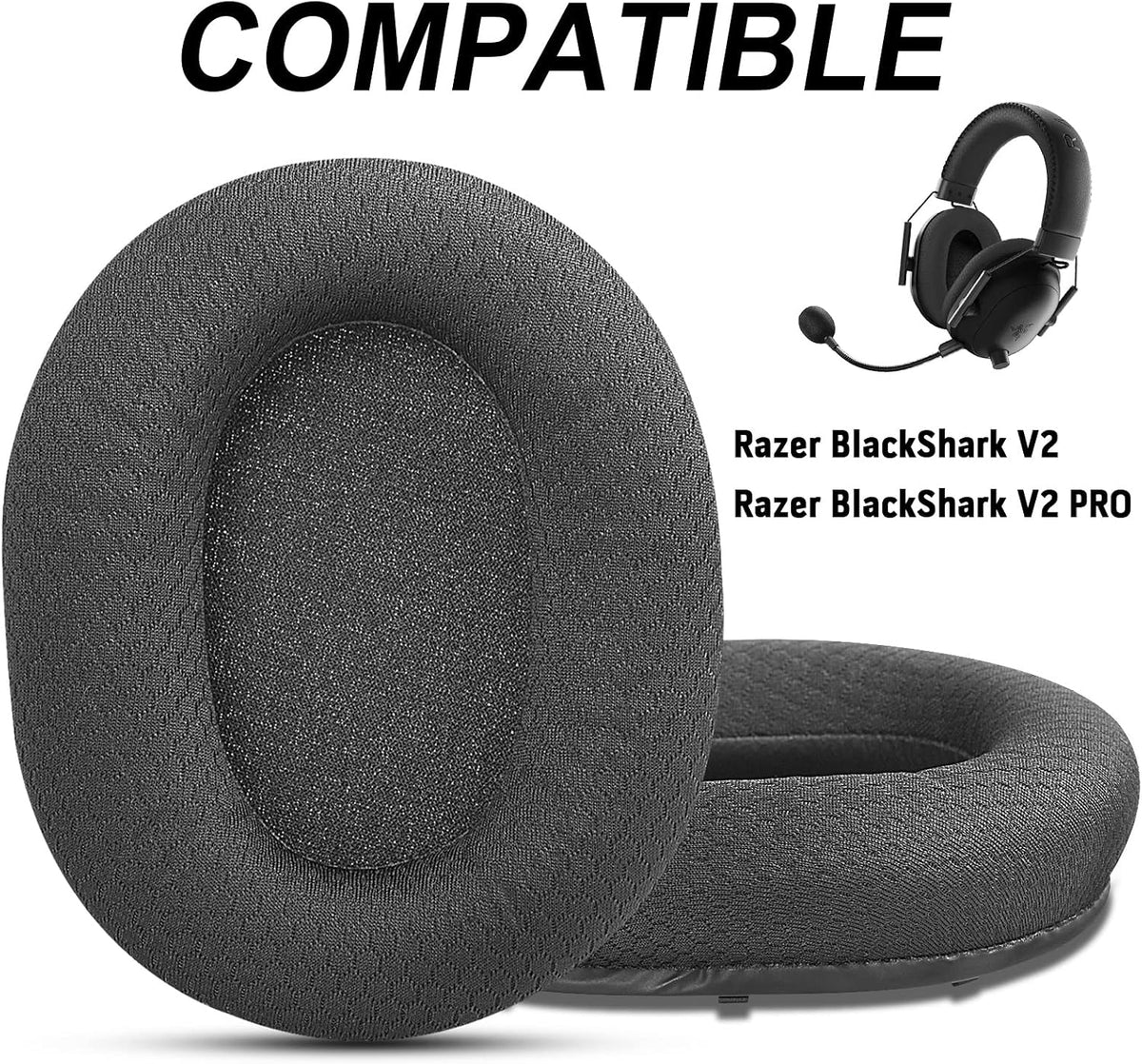 Earphone Pad Replacements for Razer Blackshark V2 / V2 Pro 2020