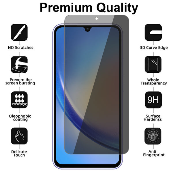 Privacy Glass Screen Protector for Samsung Galaxy A34 5G