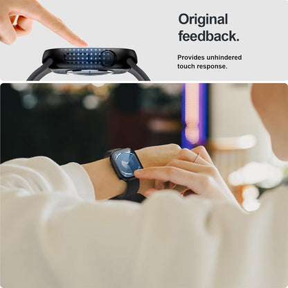 Apple Watch Series 11 (42mm) Case with Glass Screen Protector by SwiftShield (2 Pack - Gold Titanium)