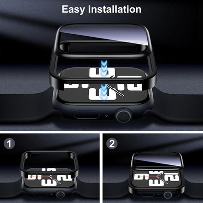 Apple Watch SE Series 3 44mm Glass Screen Protector Alignment Kit by SwiftShield (2 Pack - Black)
