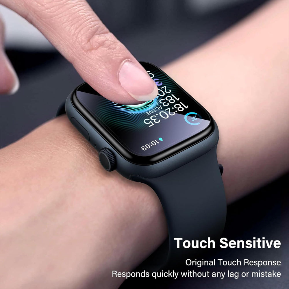 Apple Watch SE Series 3 40mm Glass Screen Protector Alignment Kit by SwiftShield (2 Pack - Black)