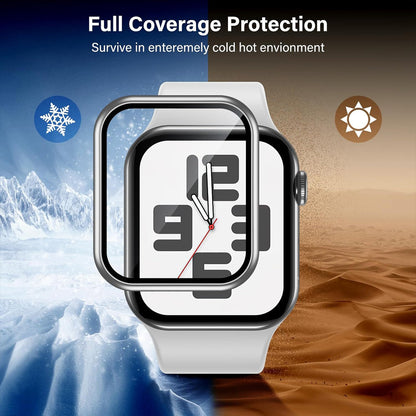 Apple Watch SE Series 2 44mm Glass Screen Protector Alignment Kit by SwiftShield (2 Pack - Silver)