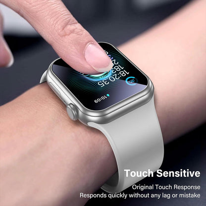 Apple Watch SE Series 2 44mm Glass Screen Protector Alignment Kit by SwiftShield (2 Pack - Silver)