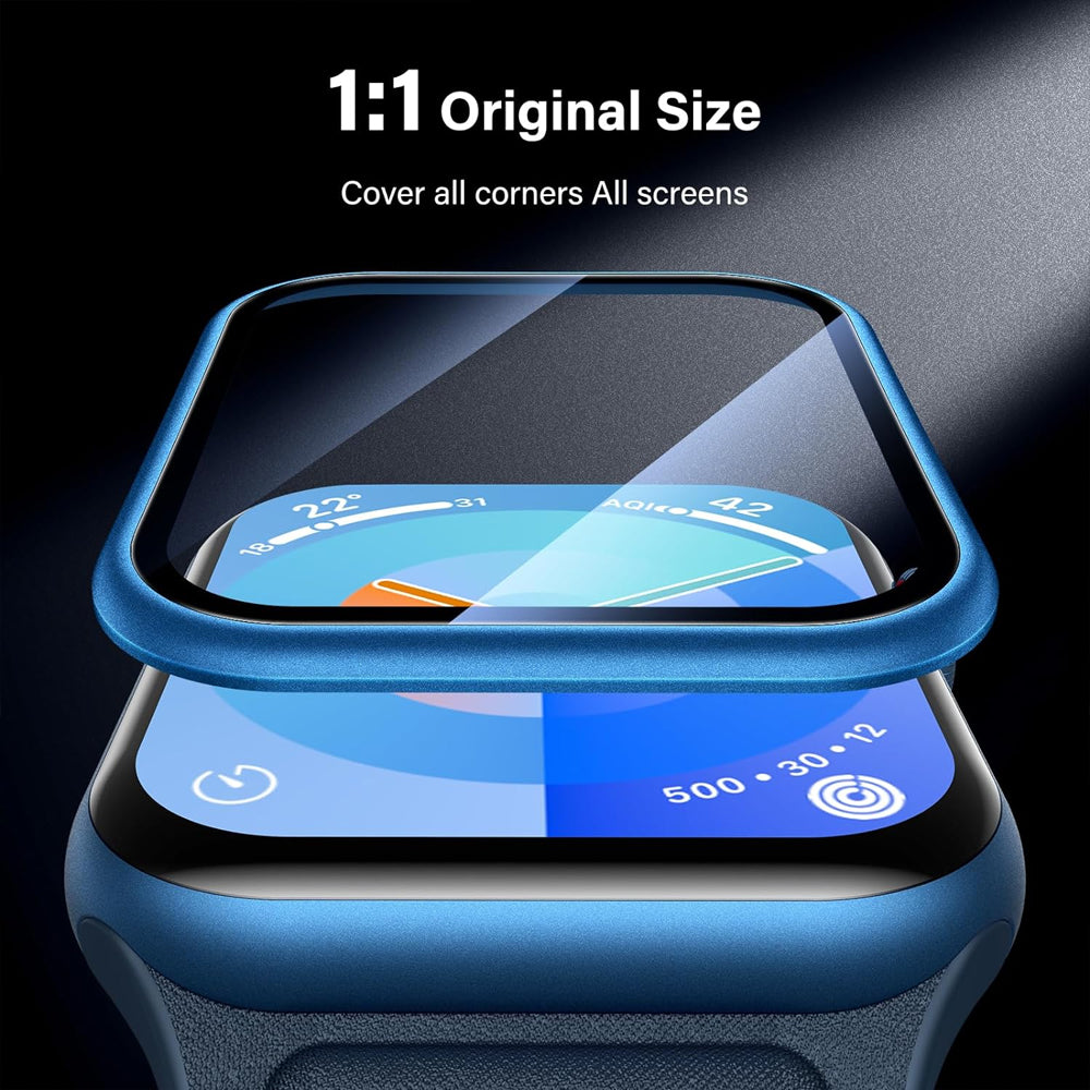 Apple Watch 45mm Glass Screen Protector Alignment Kit by SwiftShield (2 Pack - Blue)