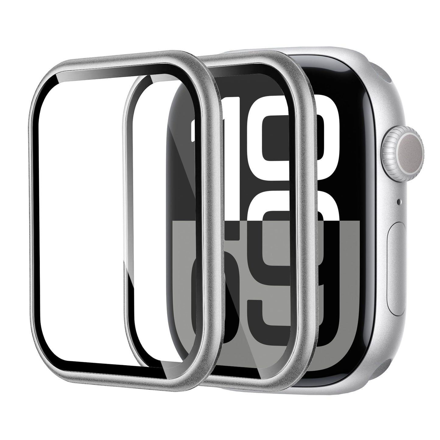 Apple Watch Series 11 (42mm) Glass Screen Protector Alignment Kit by SwiftShield (2 Pack - Silver)