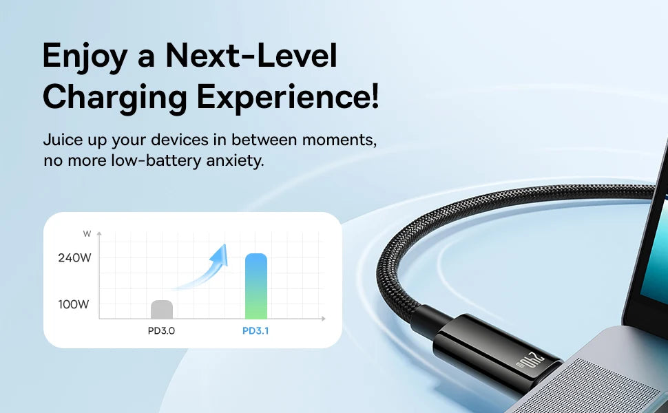 240W USB-C to USB-C Cable - Baseus Fast Charger