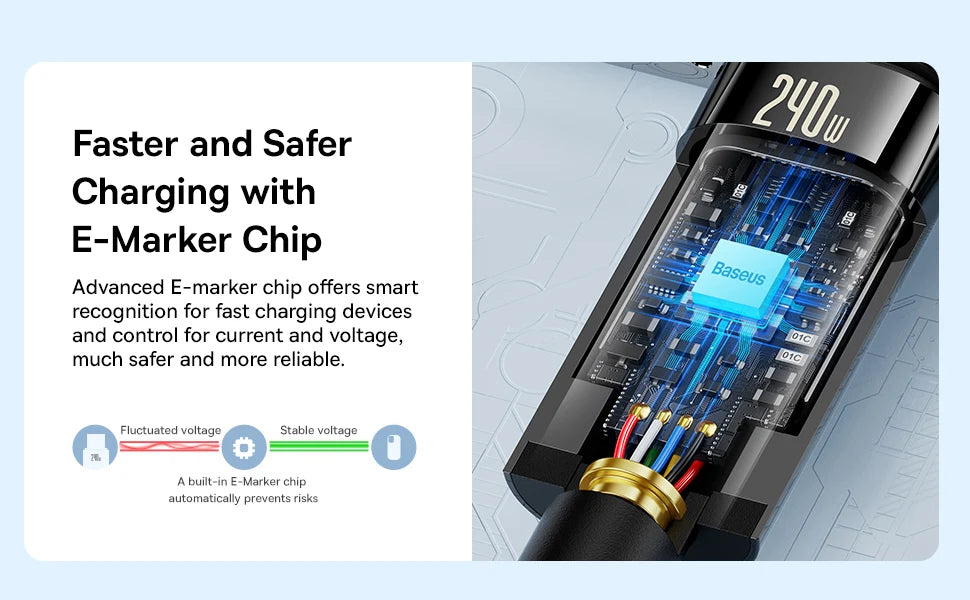 240W USB-C to USB-C Cable - Baseus Fast Charger