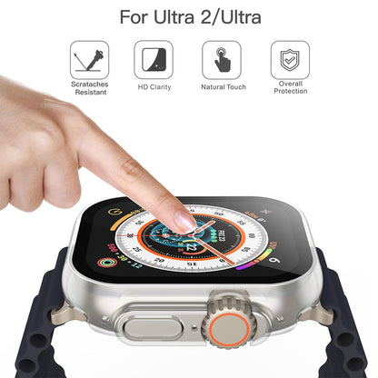 Apple Watch Ultra 3 49mm Case with Glass Screen Protector by Swiftshield (2 Pack - Clear)