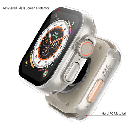 Apple Watch Ultra/Ultra 2 49mm Case with Glass Screen Protector by Swiftshield (2 Pack - Clear)