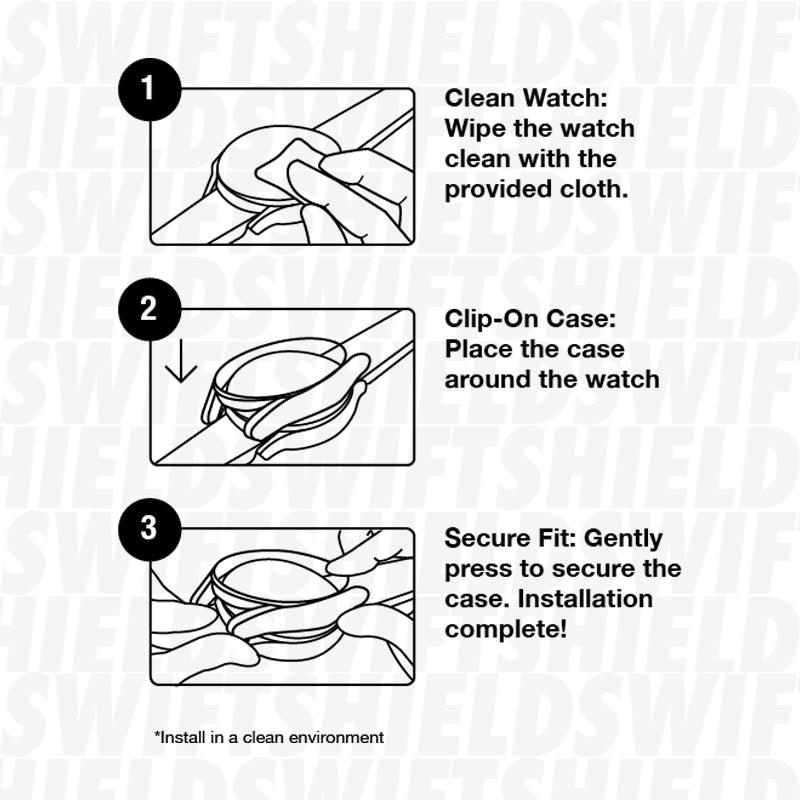 Apple Watch SE Series 3 44mm Case with Glass Screen Protector by SwiftShield (2 Pack - Black)