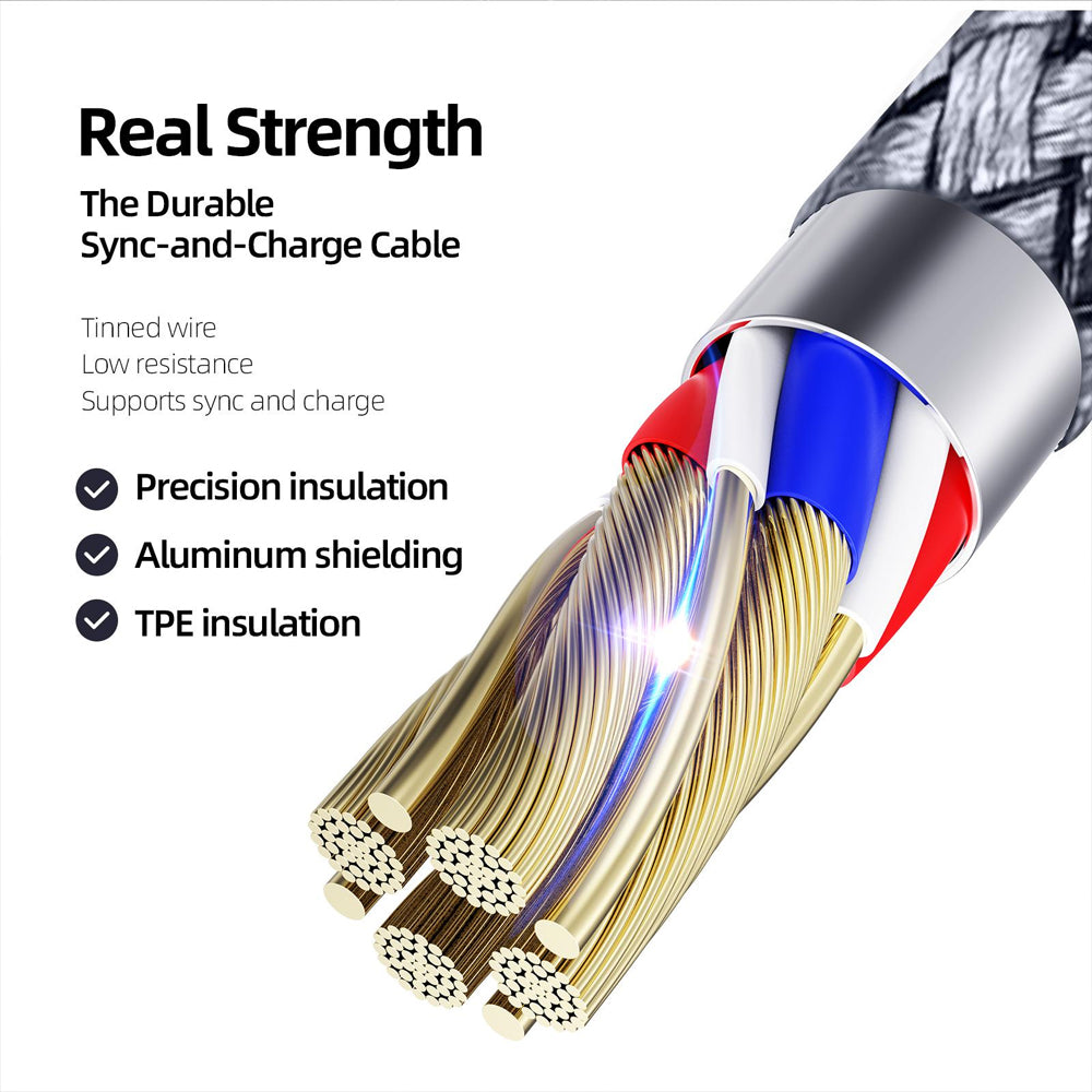 High-Density USB-A to Lightning cable (2m)