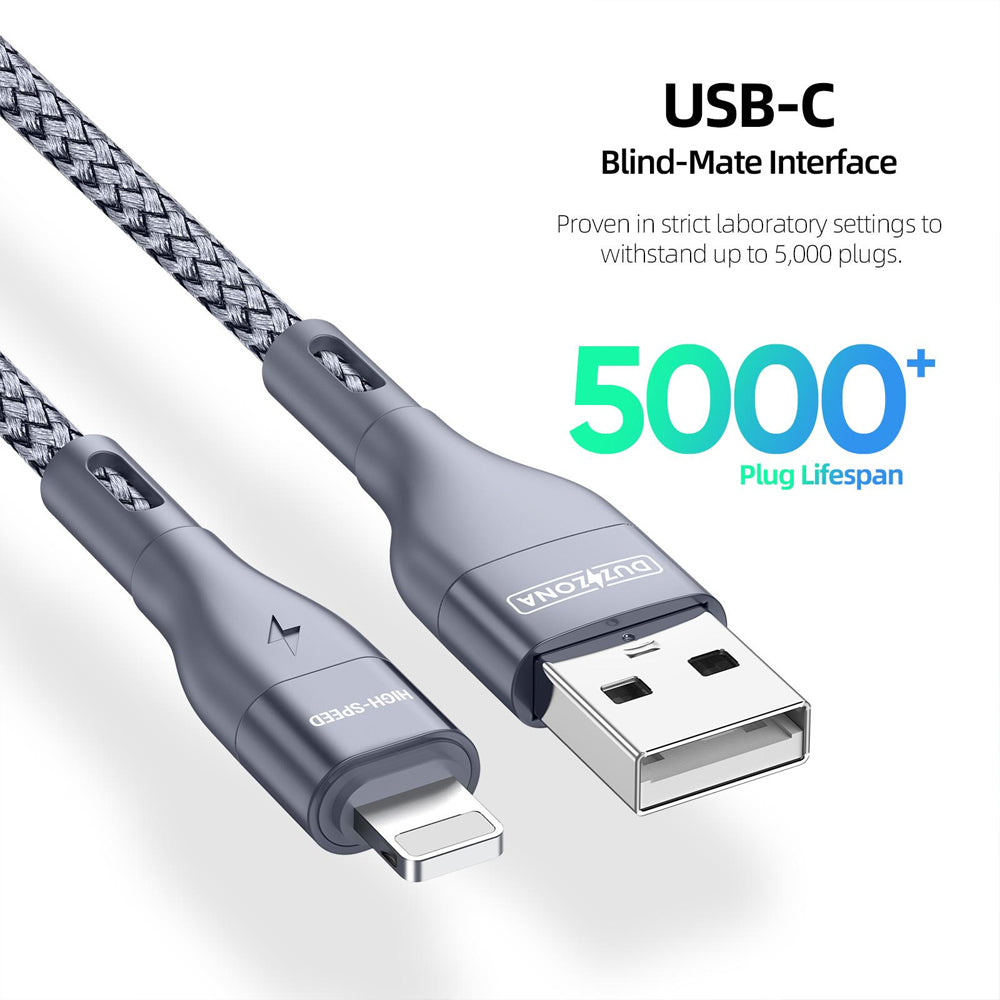 High-Density USB-A to Lightning cable (2m)