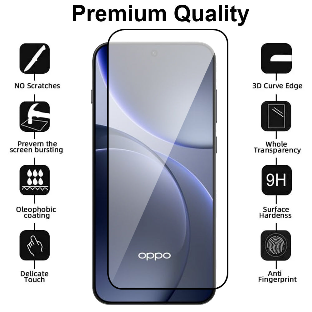 Full Glass Screen Protector for OPPO Find X9 Pro
