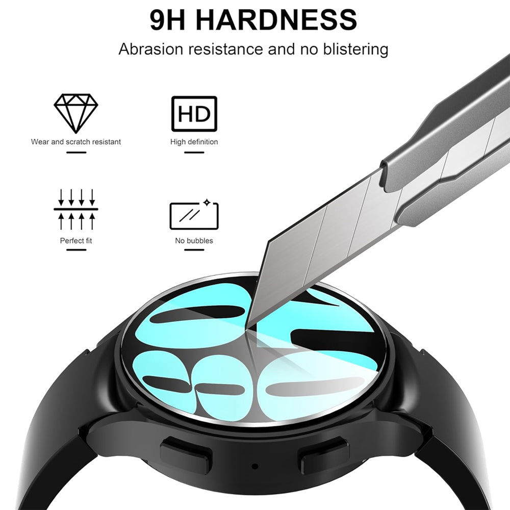 Samsung Galaxy Watch 9 40mm Glass Screen Protector Alignment Kit by SwiftShield (2 Pack - Clear)