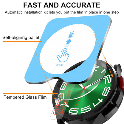 Samsung Galaxy Watch 5 Pro 45mm Glass Screen Protector Alignment Kit by SwiftShield (2 Pack - Clear)