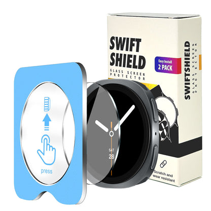 Samsung Galaxy Watch 9 40mm Glass Screen Protector Alignment Kit by SwiftShield (2 Pack - Clear)