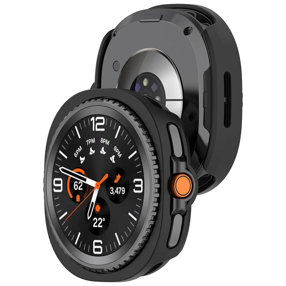 Samsung Galaxy Watch 8 Classic 46mm Case by SwiftShield (2 Pack - Black + Clear)