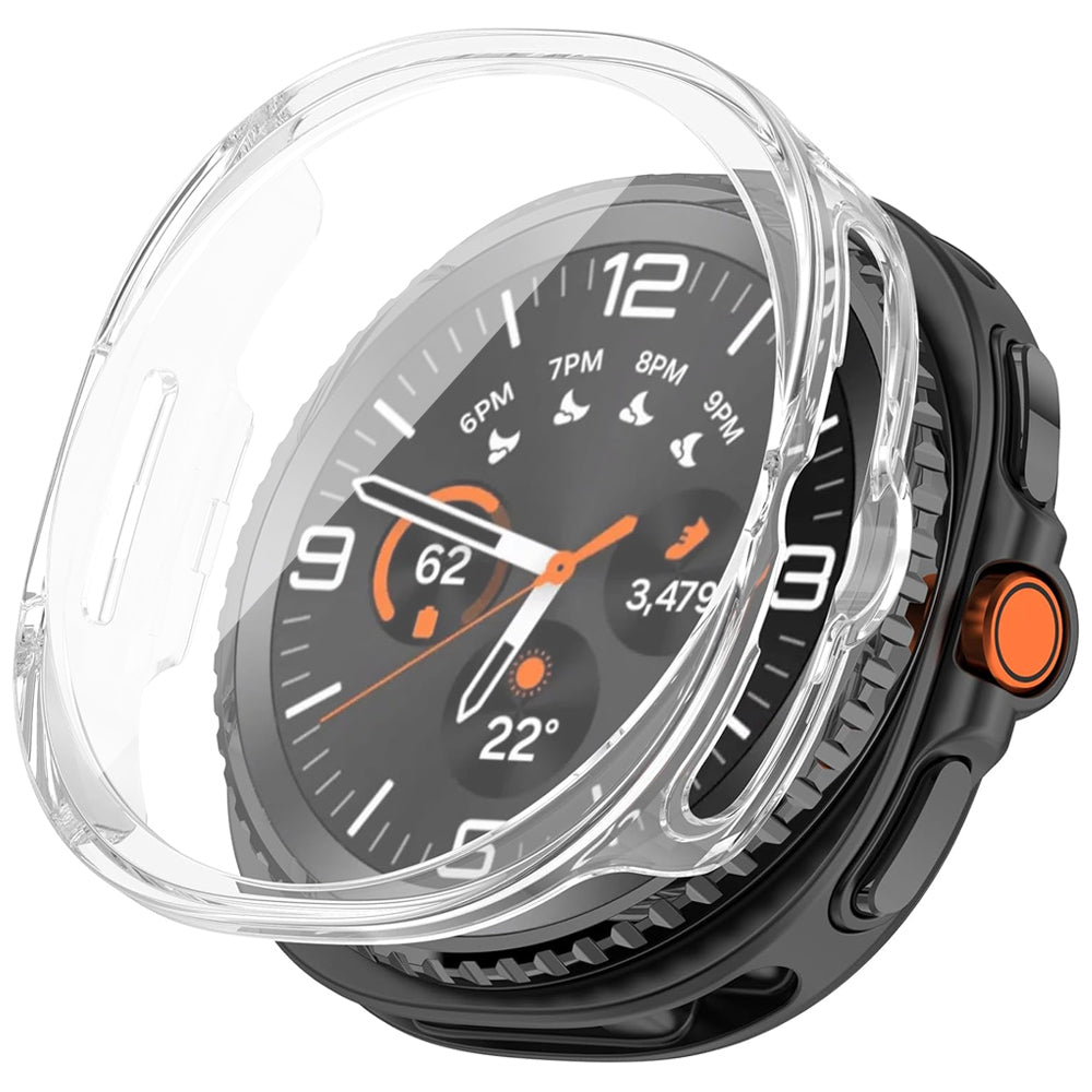 Samsung Galaxy Watch 8 Classic 46mm Case by SwiftShield (2 Pack - Black + Clear)