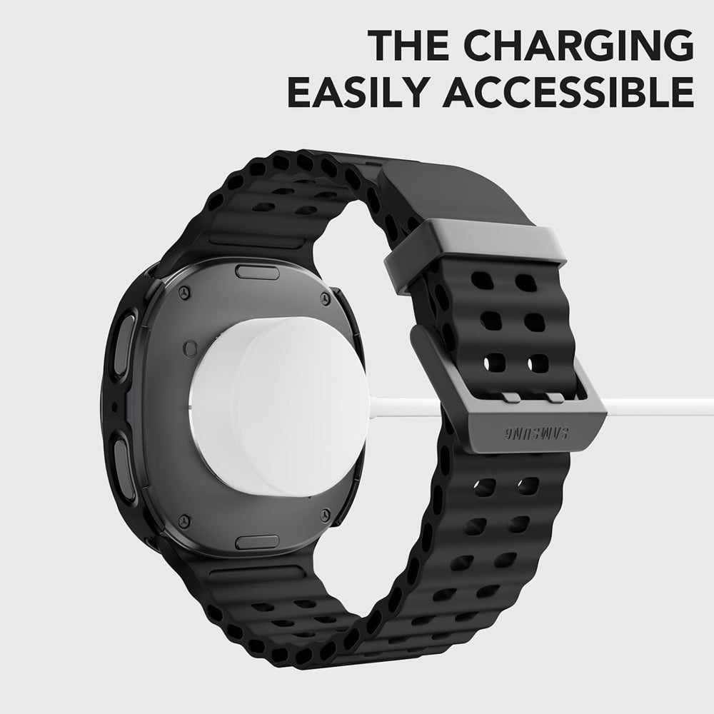 Samsung Galaxy Watch 8 44mm Case with Glass Screen Protector by SwiftShield (2 Pack - Clear)