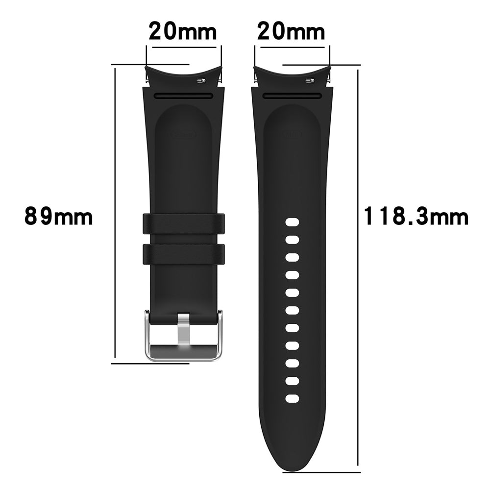 Leather Hybrid No Gap Strap for Samsung Galaxy Watch FE