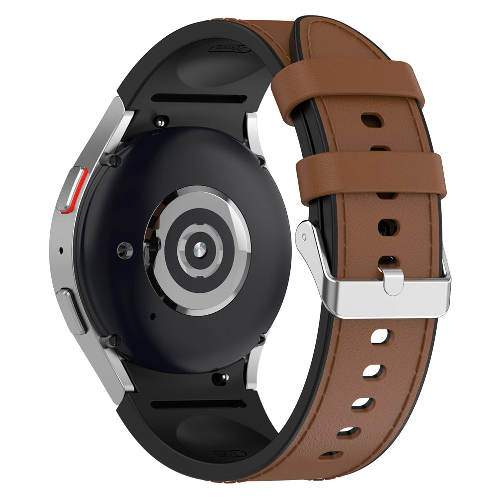 Leather Hybrid No Gap Strap for Samsung Galaxy Watch 4