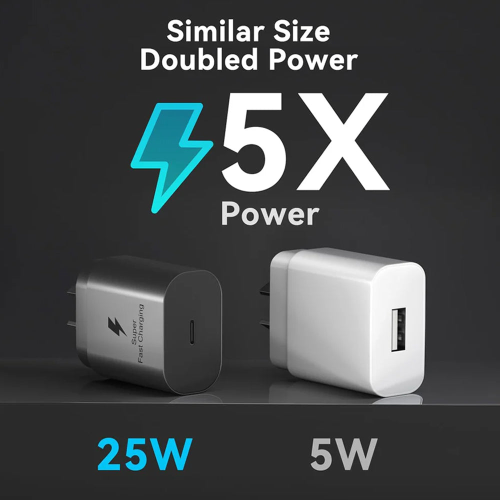 Fast Charger USB-C Metal Dock With 25W Wall Charger for Samsung Galaxy Watch